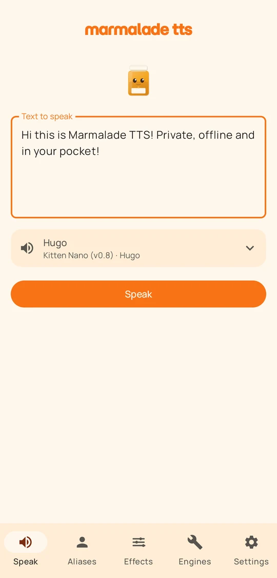 Speak screen in light mode